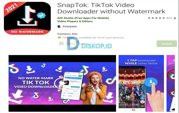 Aplikasi-Download-Video-TikTok-SnapTok-Tanpa-Watermark