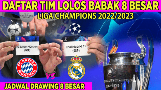 Jadwal Drawing 8 Besar Liga Champions